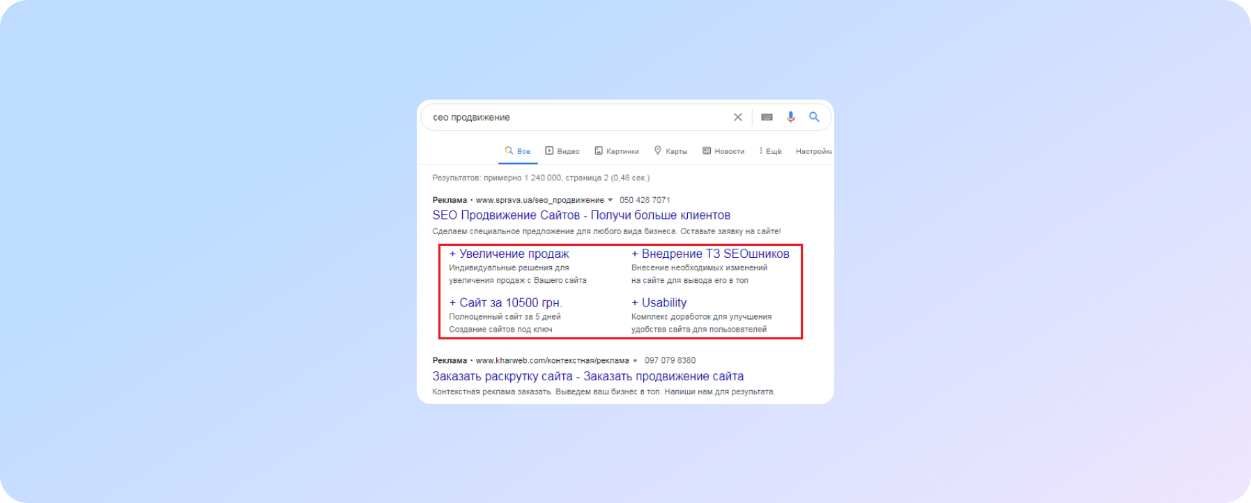 using descriptions for sitelinks in search ads