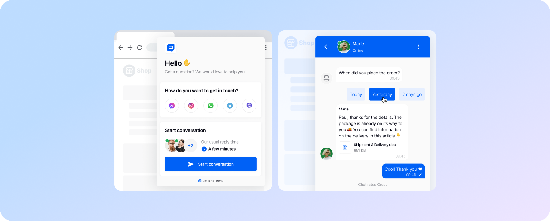 онлайн-чат від HelpCrunch