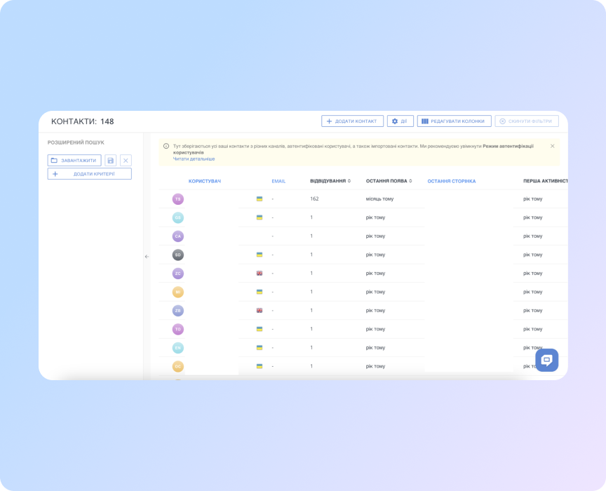 Особистий онлайн-чат HelpCrunch