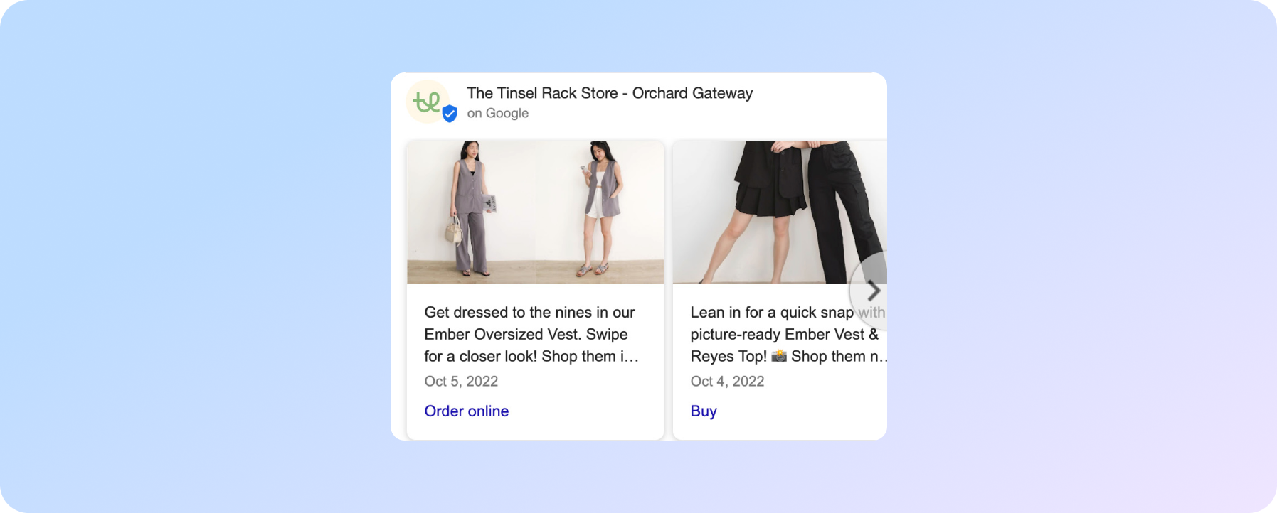 Оновлення Google Business від Tinsel Rack