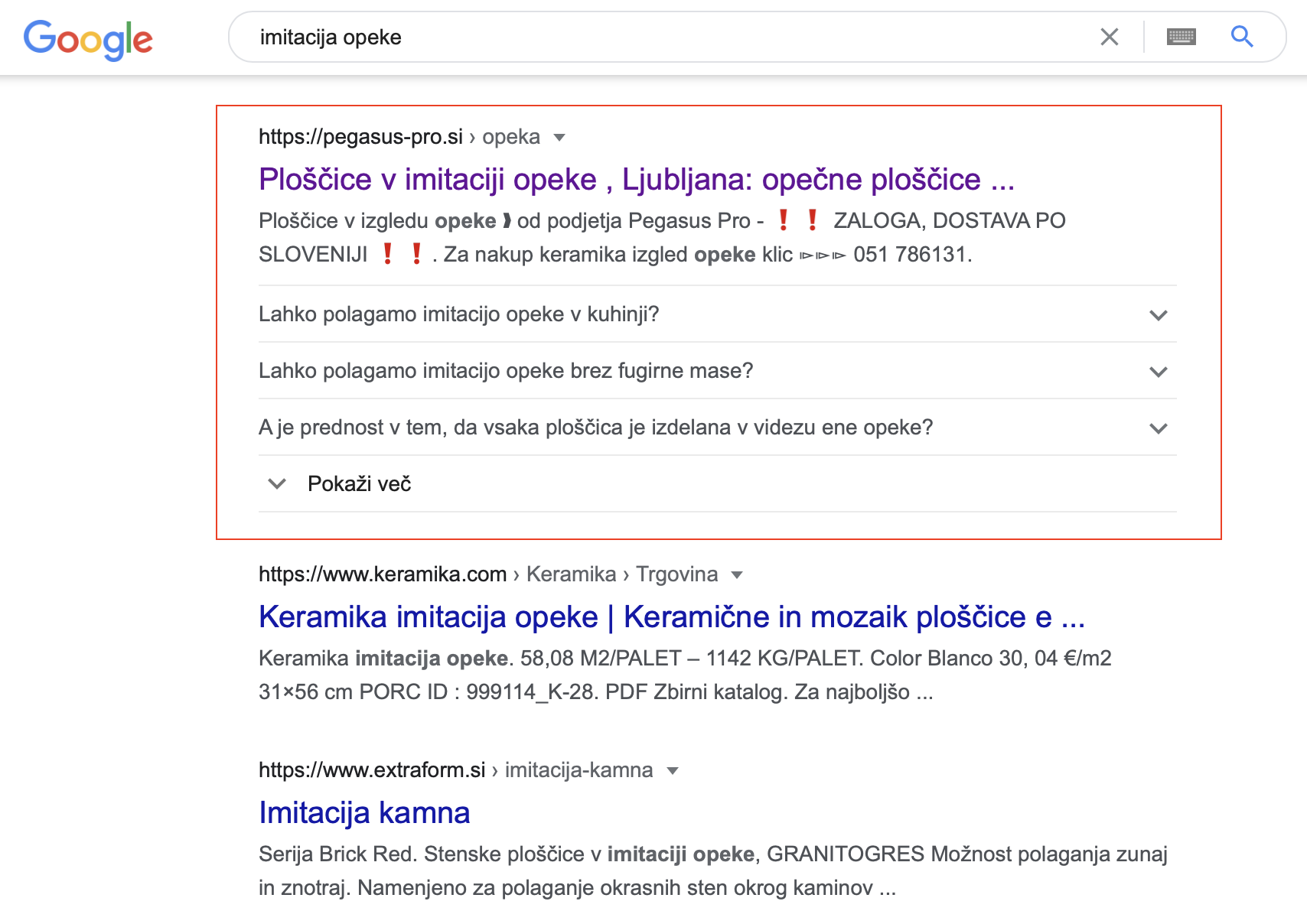 organic rich snippets